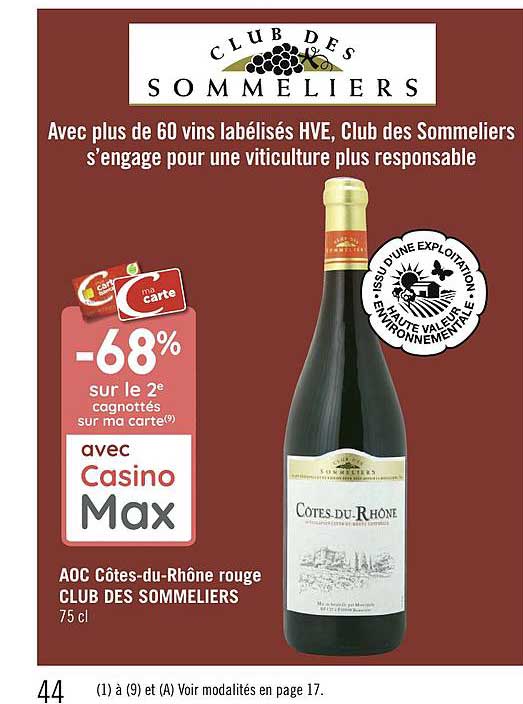 Aoc Côtes Du Rhône Rouge Club Des Sommeliers