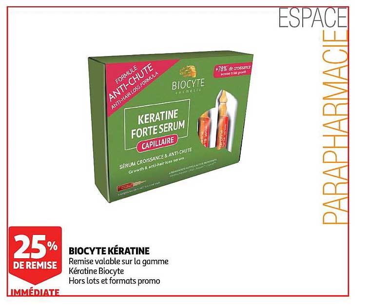 Biocyte Kératine 25% De Remise Immédiate