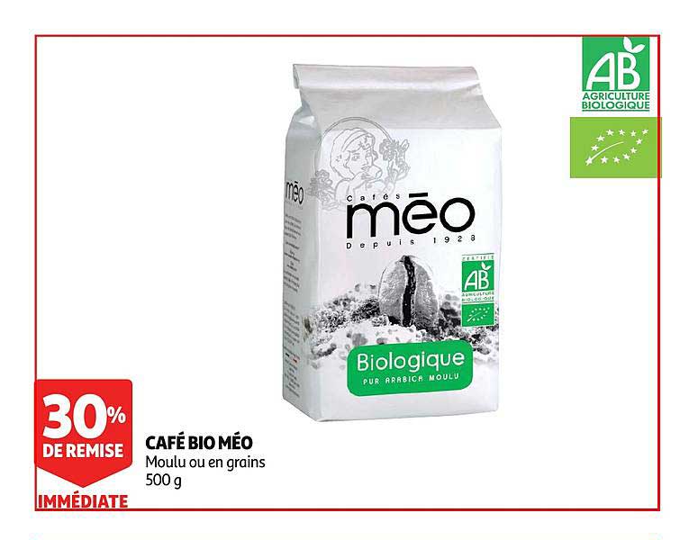 Café Bio Méo 30% De Remise Immédiate