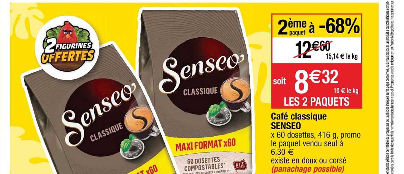 Café Classique Senseo 2ème Paquet à -68%
