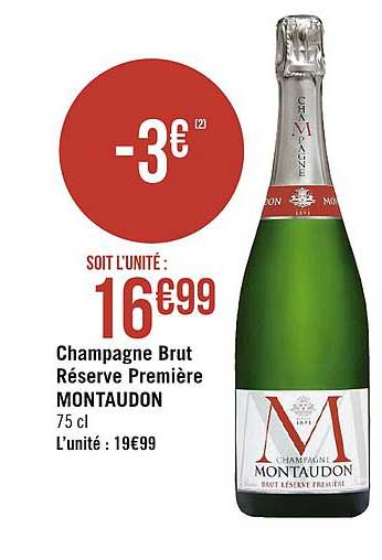 Champagne Brut Réserve Première Montaudon