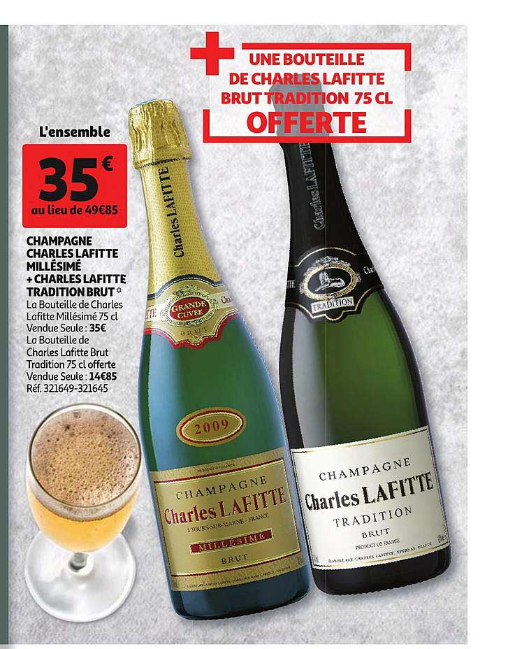 champagne charles lafitte millésimé + charles lafitte tradition brut