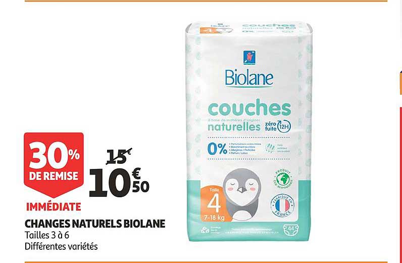 Changes Naturels Biolane 30% De Remise Immédiate