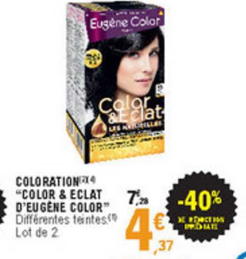 coloration "color & eclat d'eugène color" -40% de réduction immédiate