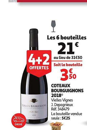 coteaux bourguignons 2018 4+2 offertes