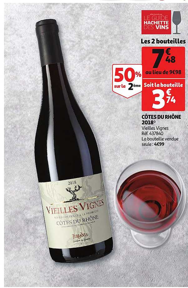 côtes du rhôme 2018 50% sur la 2ème