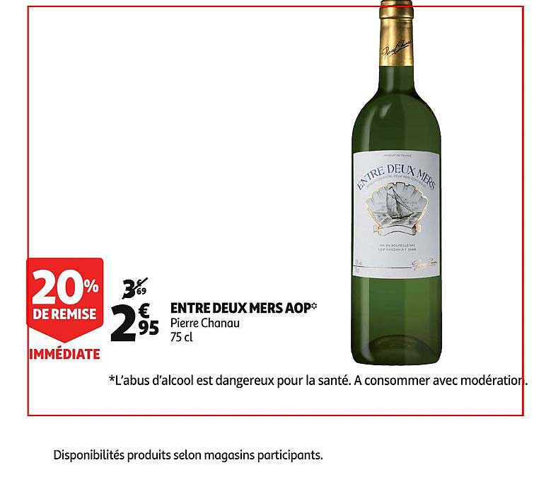 entre deux mers aop 20% de remise immédiate