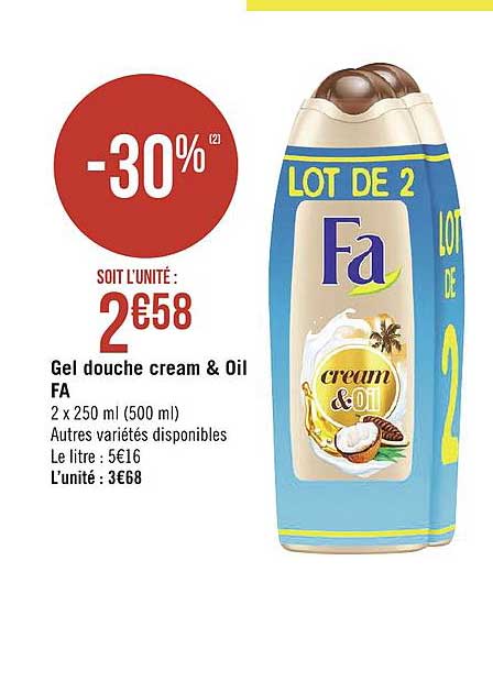 gel douche cream & oil fa