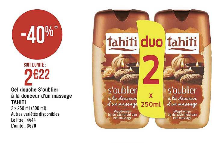 Gel Douche S'oublier à La Douceur D'un Massage Tahiti