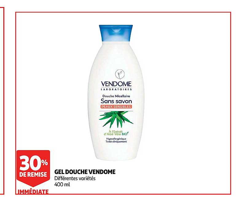 gel douche vendome 30% de remise immédiate