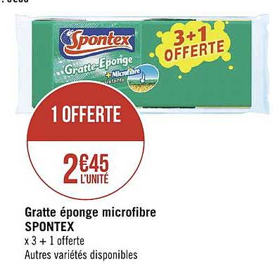 gratte éponge microfibre spontex