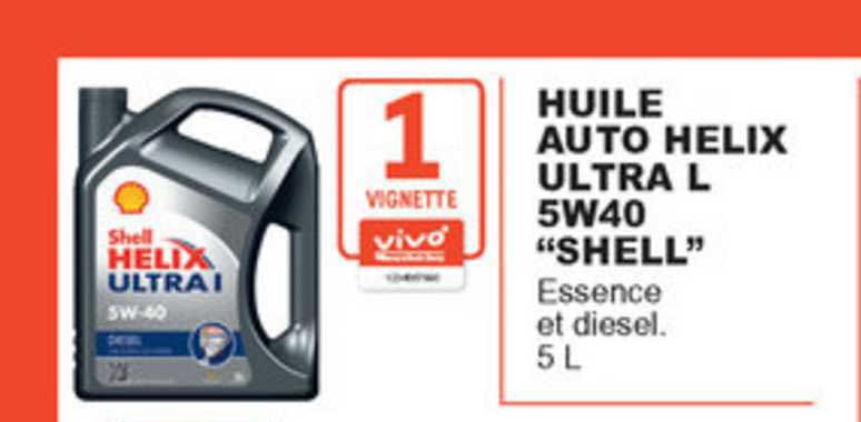 huile auto helix ultra l 5w40 "shell"