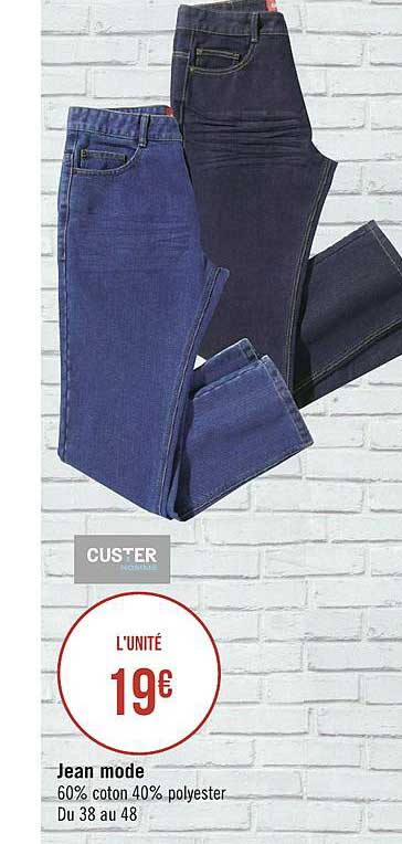 jean mode custer homme