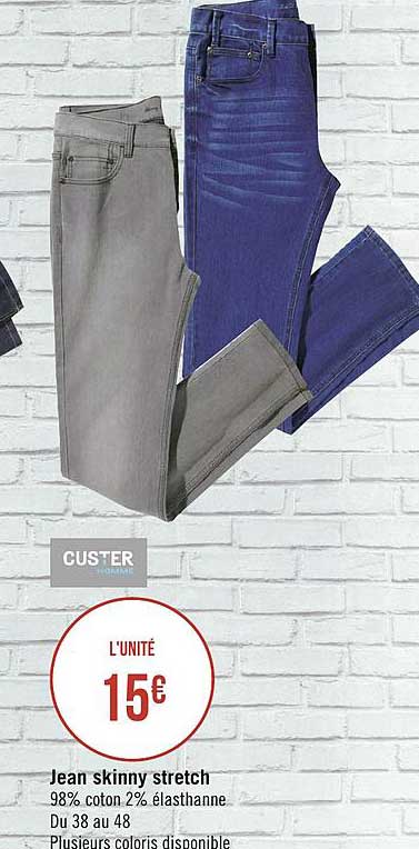 jean skinny strecth custer homme