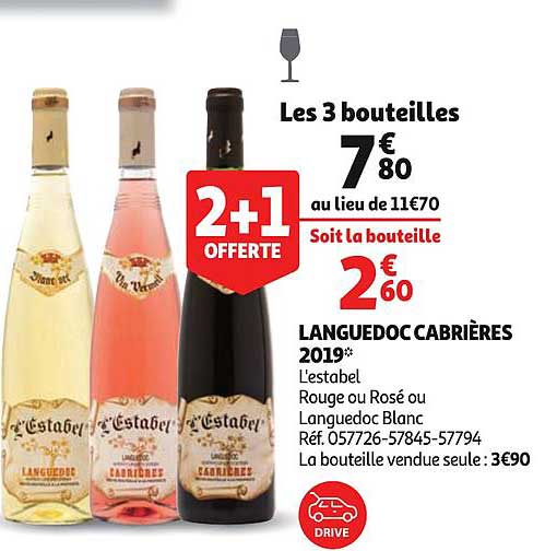 languedoc cabrières 2019 2+1 offert