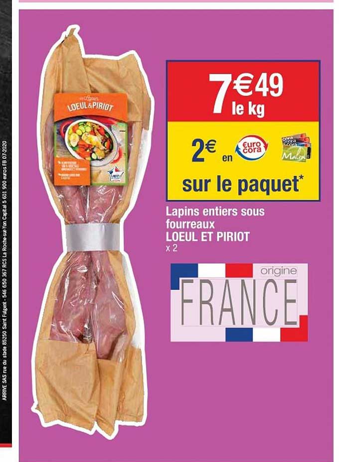 lapins entiers sous fourreaux loeul et piriot