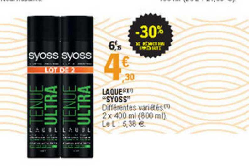 Laque "syoss" -30% De Réduction Immédiate