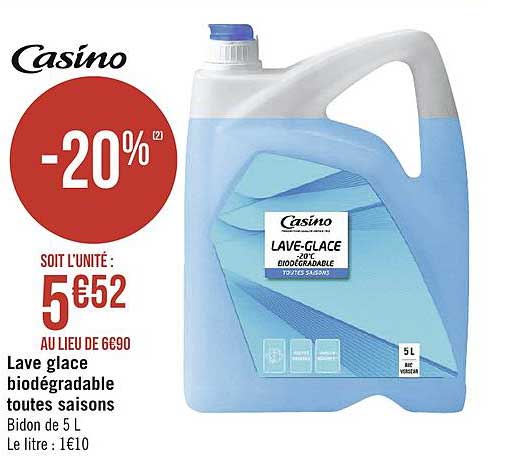 lave glace biodégradable toutes saisons