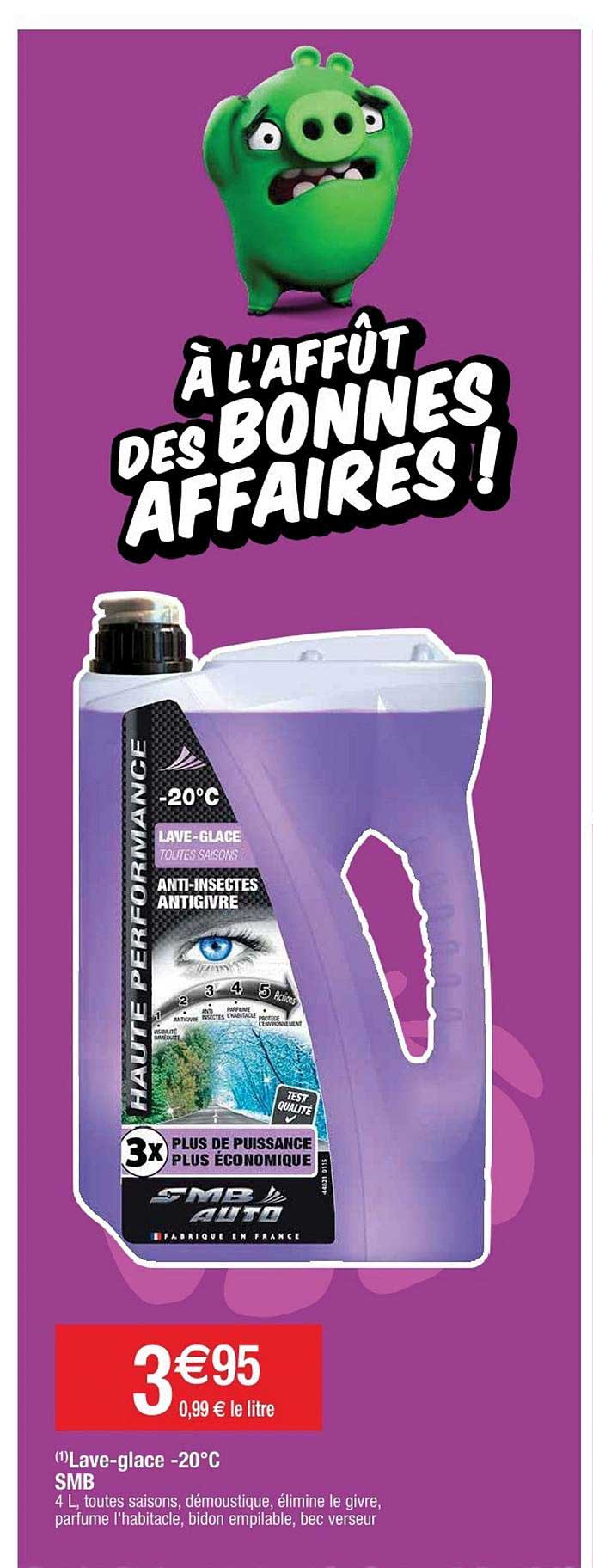 lave glace moins 20°c smb