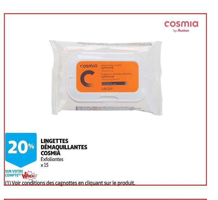lingette démaquillantes cosmia