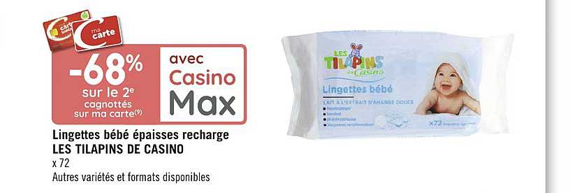 lingettes bébé épaisses recharge les tilapins de casino