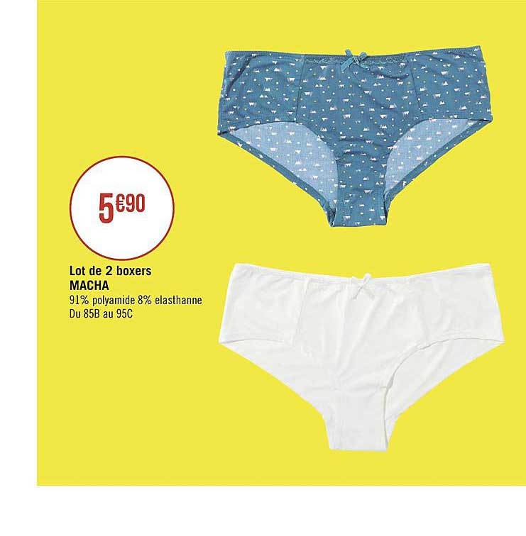 lot de 2 boxers macha