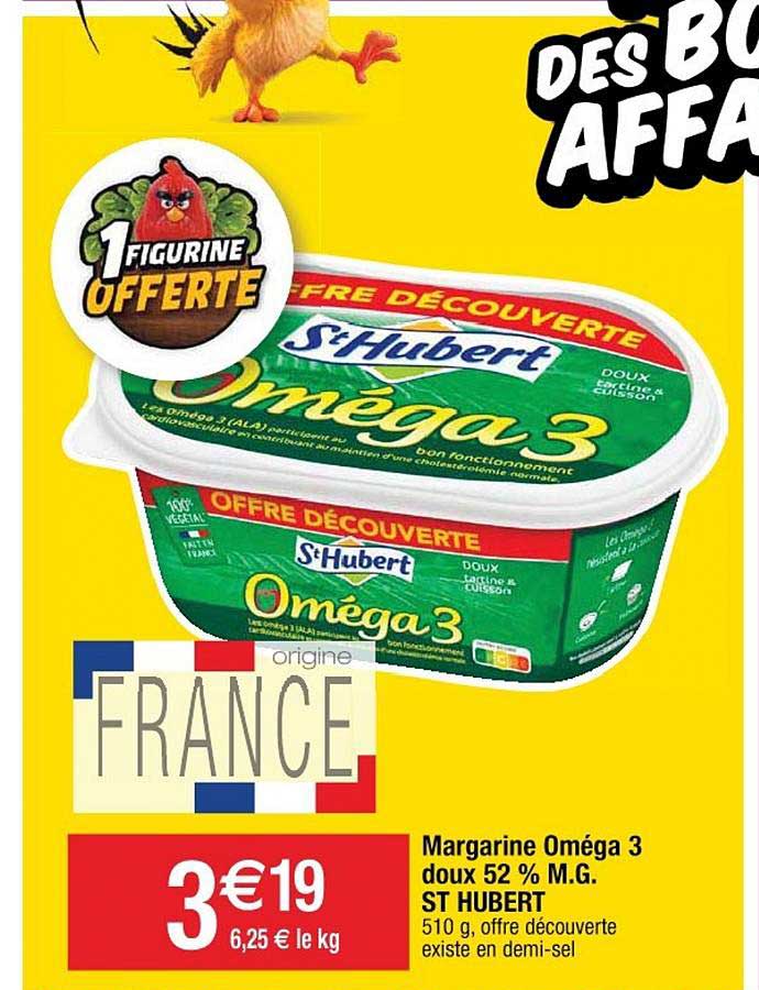 margarine oméga 3 doux 52% m.g. st hubert