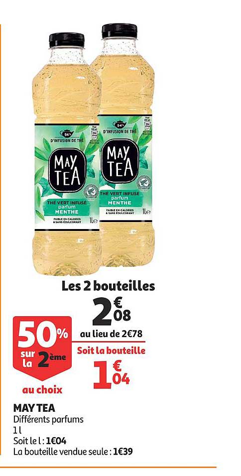 may tea 50% sur le 2ème au choix