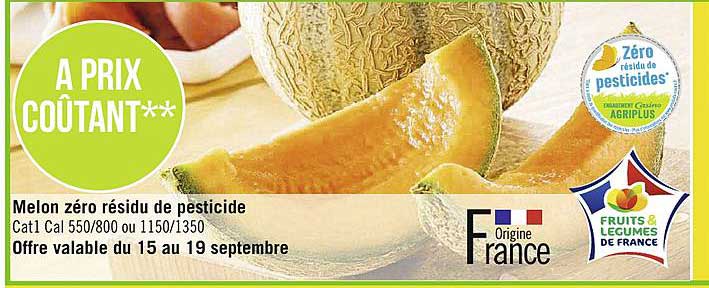 melon zéro résidu de pesticide