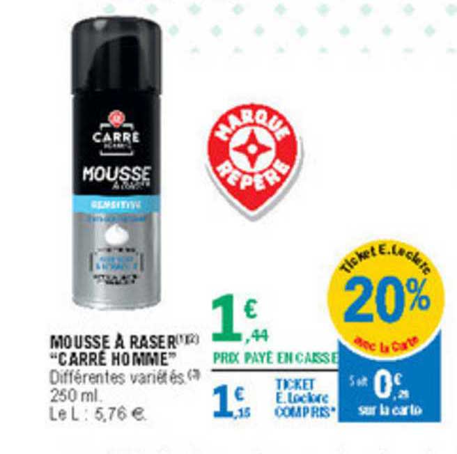 mousse à raser "carré homme"