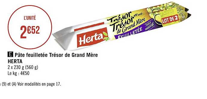 pâte feuilletée trésor de grand mère herta
