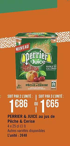 Perrier & Juice Au Jus De Pêche & Cerise