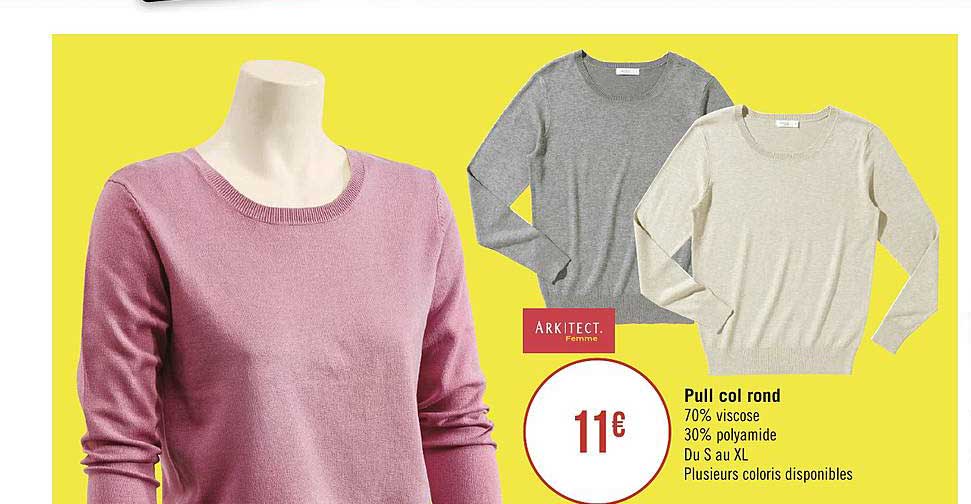 pull col rond arkitect femme