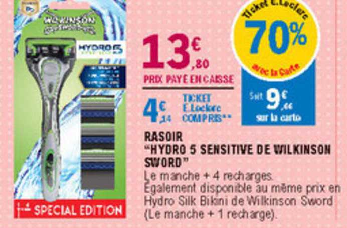 rasoir "hydro 5 sensitive de wilkinson sword"