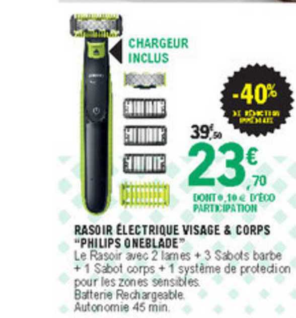 Rasoir électrique Visage & Corps "philips Oneblade"