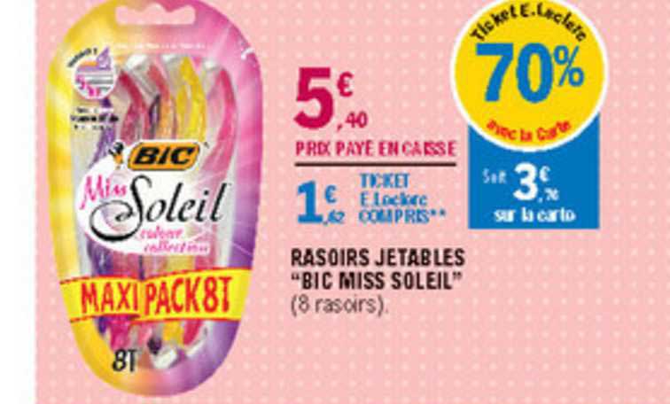 Rasoirs Jetable "bic Miss Soleil"