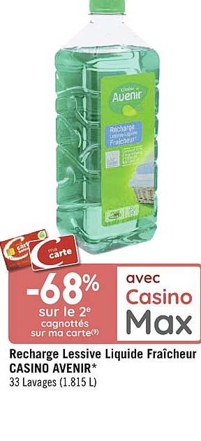recharge lessive liquide fraîcheur casino avenir