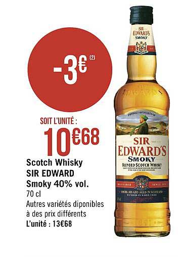 scotch whisky sir edward smoku 40% vol.