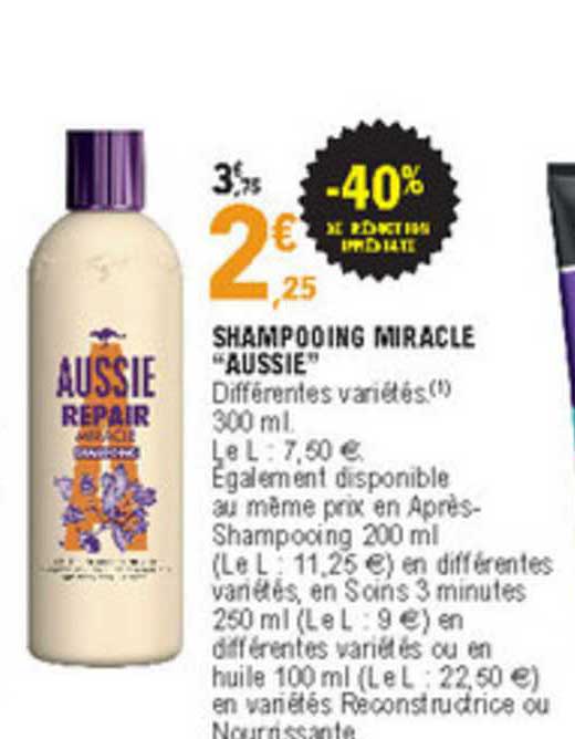 Shampooing Miracle "aussie" -40% De Réduction Immédiate