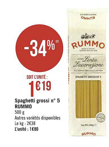 spaghetti grossi n° 5 rummo