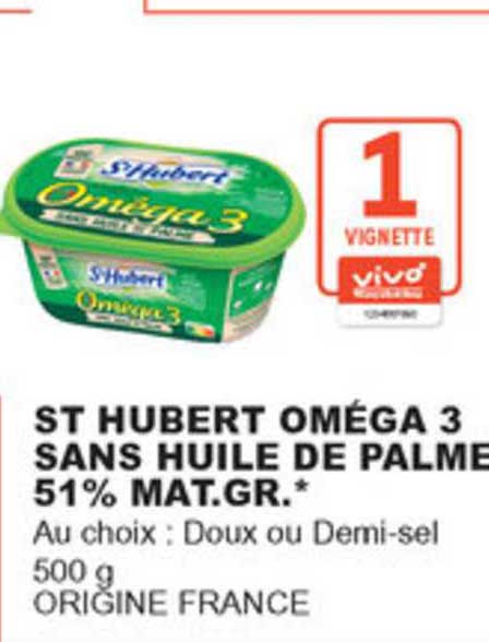 st hubert oméga 3 sans huile de palme 51% mat. gr.
