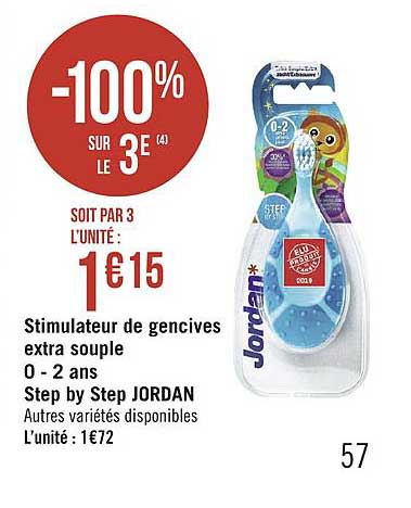 stimulateur de gencives extra souple 0 2 ans step by step jordan -100% sur le 3e