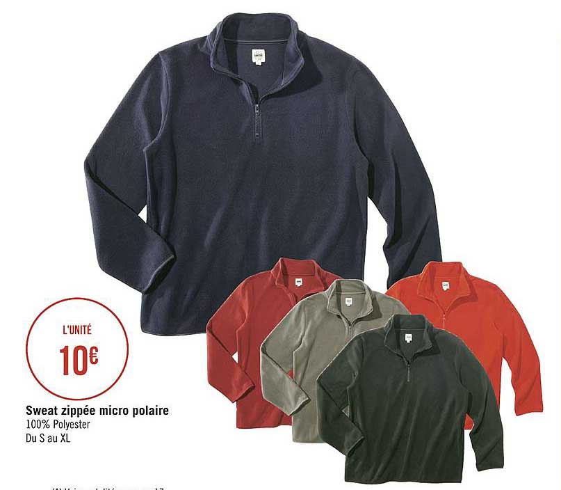 sweat zippée micro polaire