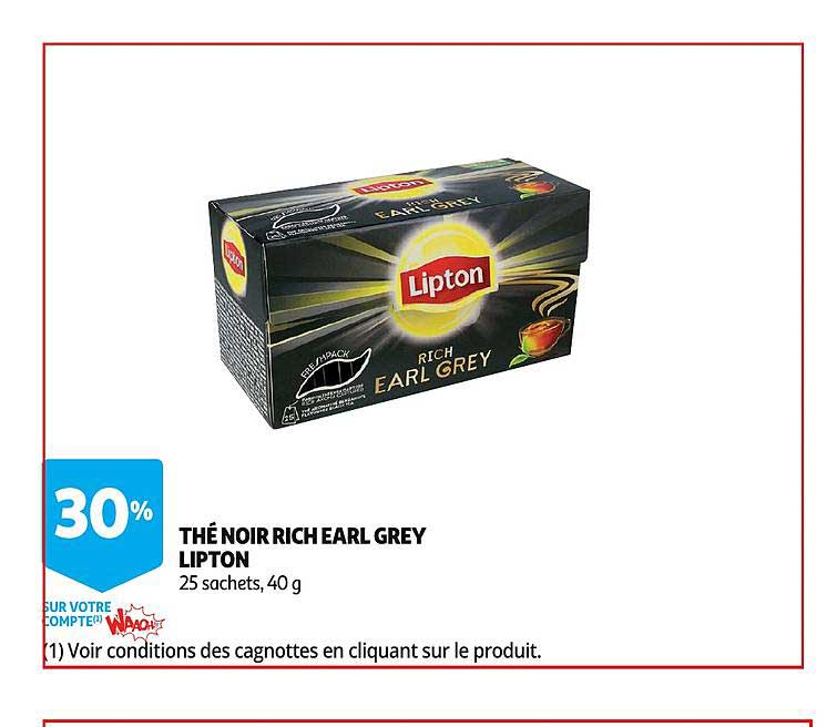 thé noir rich earl grey lipton