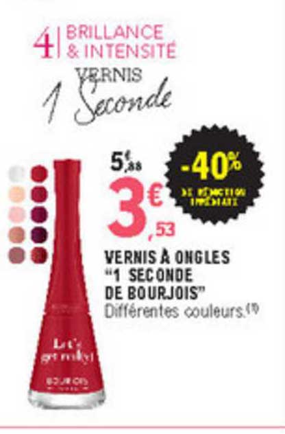 vernis à ongles "1 seconde de bourjois" -40% de réduction immédiate