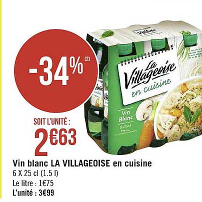 Vin Blanc La Villageoise En Cuisine