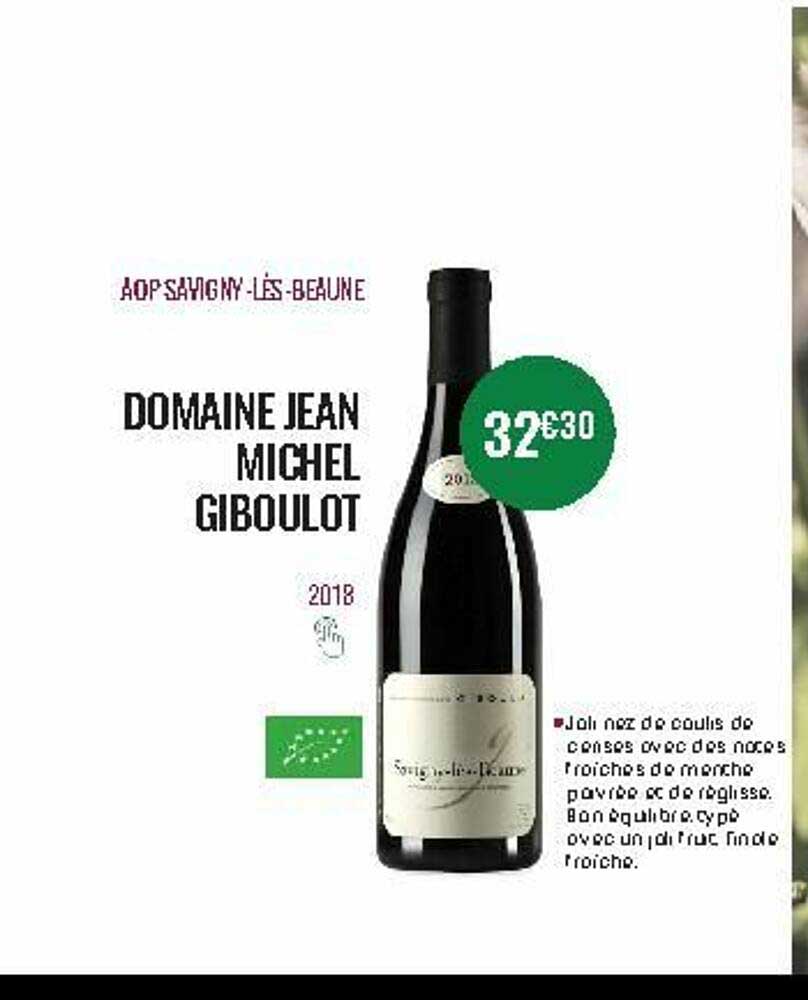 aop savignylés-beaune domaine jean michel giboulot