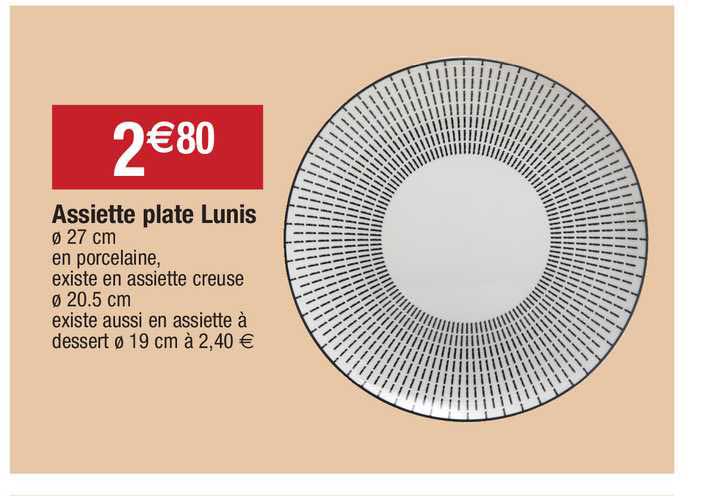 Assiette Plate Lunis
