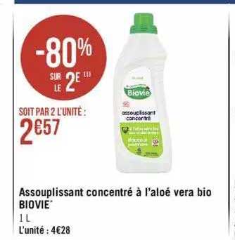 assouplissant concentré jà l'aloé vera bio biovie
