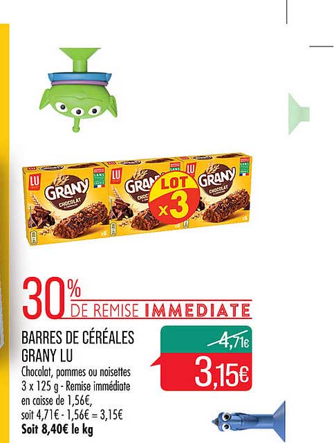 barres de céréales grany lu